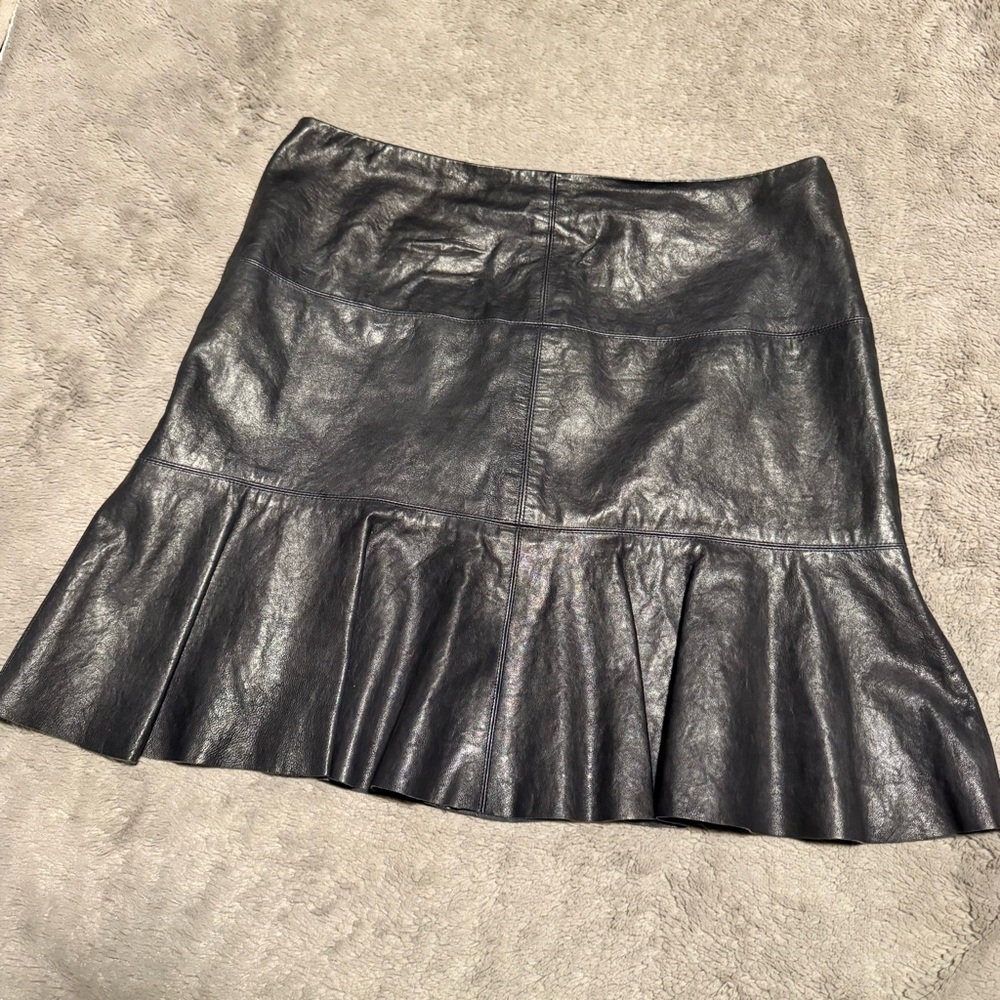 Charlotte Ronson Leather Skirt